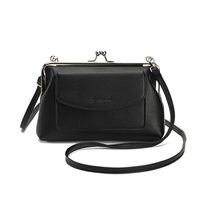 Women's Small Pu Leather Solid Color Basic Square Flip Cover Crossbody Bag sku image 3