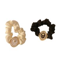 Sweet Oval Rose Imitation Pearl Alloy Cloth Hair Tie 1 Piece main image 6