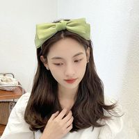 Fashion Solid Color Bow Knot Cloth Hair Band 1 Piece main image 4