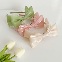Fashion Solid Color Bow Knot Cloth Hair Band 1 Piece main image 2