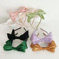 Fashion Solid Color Bow Knot Cloth Hair Band 1 Piece main image 5