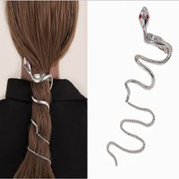 Fashion Snake Metal Plating Rhinestones Hair Clip main image 1