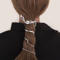 Fashion Snake Metal Plating Rhinestones Hair Clip main image 3