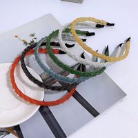 Fashion Solid Color Artificial Pearl Beaded Hair Band main image 4