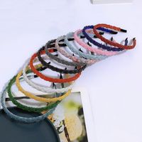 Fashion Solid Color Artificial Pearl Beaded Hair Band main image 1