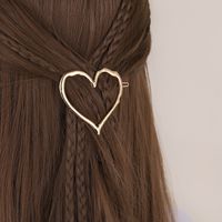 Women's Fashion Heart Shape Alloy Plating Hair Clip main image 4