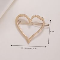 Women's Fashion Heart Shape Alloy Plating Hair Clip main image 5
