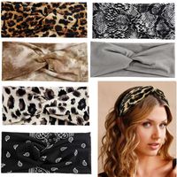 Retro Plaid Leopard Cloth Hair Band 1 Piece main image 4