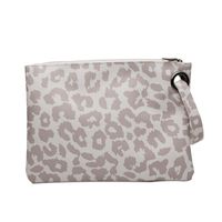 Women's Large All Seasons Pu Leather Animal Leopard Fashion Square Zipper Cosmetic Bag Square Bag sku image 1