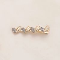 Sweet Heart Shape Butterfly Alloy Plating Artificial Pearls Rhinestones Hair Clip main image 5