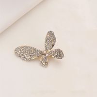 Sweet Heart Shape Butterfly Alloy Plating Artificial Pearls Rhinestones Hair Clip sku image 1