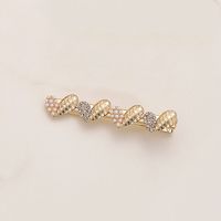 Sweet Heart Shape Butterfly Alloy Plating Artificial Pearls Rhinestones Hair Clip sku image 4