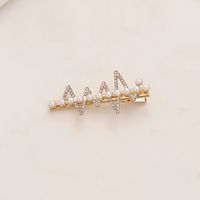 Sweet Heart Shape Butterfly Alloy Plating Artificial Pearls Rhinestones Hair Clip sku image 10