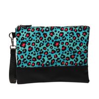Women's Medium All Seasons Pu Leather Animal Leopard Fashion Square Zipper Cosmetic Bag Evening Bag sku image 2