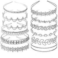 Bridal Geometric Metal Plating Artificial Pearls Rhinestones Hair Band sku image 29