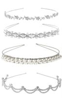 Bridal Geometric Metal Plating Artificial Pearls Rhinestones Hair Band sku image 14