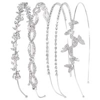 Bridal Geometric Metal Plating Artificial Pearls Rhinestones Hair Band sku image 9