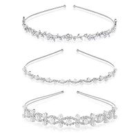 Bridal Geometric Metal Plating Artificial Pearls Rhinestones Hair Band sku image 8