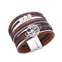 Mode Baum Pu-leder Inlay Künstlicher Diamant Frau Armbänder 1 Stück main image 4