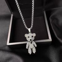 Mode Ours Alliage Incruster Strass Femmes Pendentif 1 Pièce main image 1