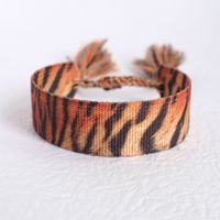 Bohemien Herzform Leopard Polyester Seil Quaste Unisex Armbänder 1 Stück sku image 3