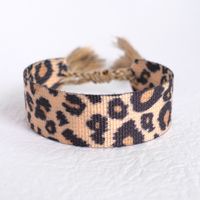 Bohemian Heart Shape Leopard Polyester Rope Tassel Unisex Bracelets 1 Piece sku image 1