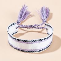 Ethnic Style Letter Stripe Polyester Cotton Embroidery Knitting Tassel Unisex Bracelets 1 Piece sku image 5