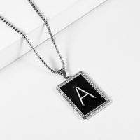 Fashion Animal Round Square Stainless Steel Alloy Inlay Rhinestones Pearl Unisex Pendant Necklace sku image 14
