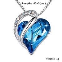 Fashion Heart Shape Alloy Crystal Rhinestone Pendant Necklace 1 Piece main image 3