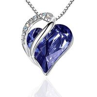 Fashion Heart Shape Artificial Crystal Plating Rhinestones Pendant Necklace 1 Piece sku image 7
