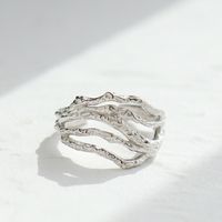 Simple Style Branches Sterling Silver Plating Rings sku image 1