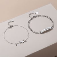 Fashion Rose Bird Sterling Silver Inlay Artificial Gemstones Unisex Rings Bracelets main image 2