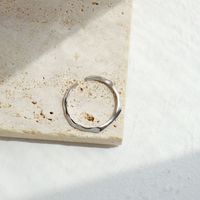 Retro Irregulär Geometrisch Sterling Silber Aushöhlen Offener Ring 1 Stück sku image 2