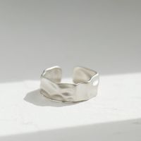 Retro Irregulär Geometrisch Sterling Silber Aushöhlen Offener Ring 1 Stück sku image 9