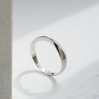 Retro Irregular Geometric Sterling Silver Hollow Out Open Ring 1 Piece sku image 7