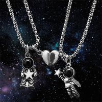 Cartoon Style Astronaut Alloy Plating Unisex Pendant Necklace 1 Piece sku image 3