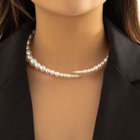 Einfacher Stil Geometrisch Kupfer Überzug Künstliche Perlen Halsband main image 5