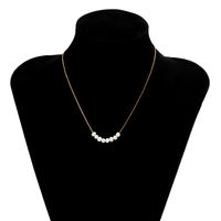 Einfacher Stil Geometrisch Kupfer Überzug Künstliche Perlen Halsband sku image 2