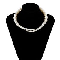 Einfacher Stil Geometrisch Kupfer Überzug Künstliche Perlen Halsband sku image 1