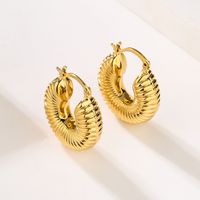 Vintage Style Geometric Copper Gold Plated Earrings 1 Pair main image 1