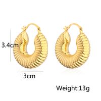 Vintage Style Geometric Copper Gold Plated Earrings 1 Pair sku image 1