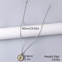 1 Piece Fashion Compass Alloy Plating Glass Unisex Pendant Necklace main image 3