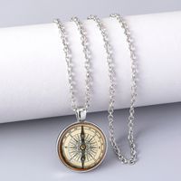 1 Piece Fashion Compass Alloy Plating Glass Unisex Pendant Necklace main image 5