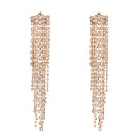 Luxurious Tassel Alloy Inlay Rhinestones Drop Earrings 1 Pair sku image 2