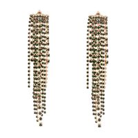 Luxurious Tassel Alloy Inlay Rhinestones Drop Earrings 1 Pair sku image 3