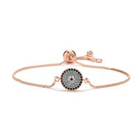 Elegant Devil's Eye Bee Copper Plating Zircon Bracelets 1 Piece main image 4