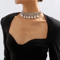 Moda Gotitas De Agua Cadena De Garras Embutido Diamantes De Imitación Mujeres Collar 1 Pieza main image 5