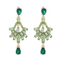 Fashion Water Droplets Alloy Inlay Artificial Rhinestones Drop Earrings 1 Pair sku image 1