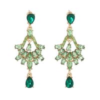 Fashion Water Droplets Alloy Inlay Artificial Rhinestones Drop Earrings 1 Pair main image 2