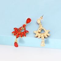 Fashion Water Droplets Alloy Inlay Artificial Rhinestones Drop Earrings 1 Pair main image 5